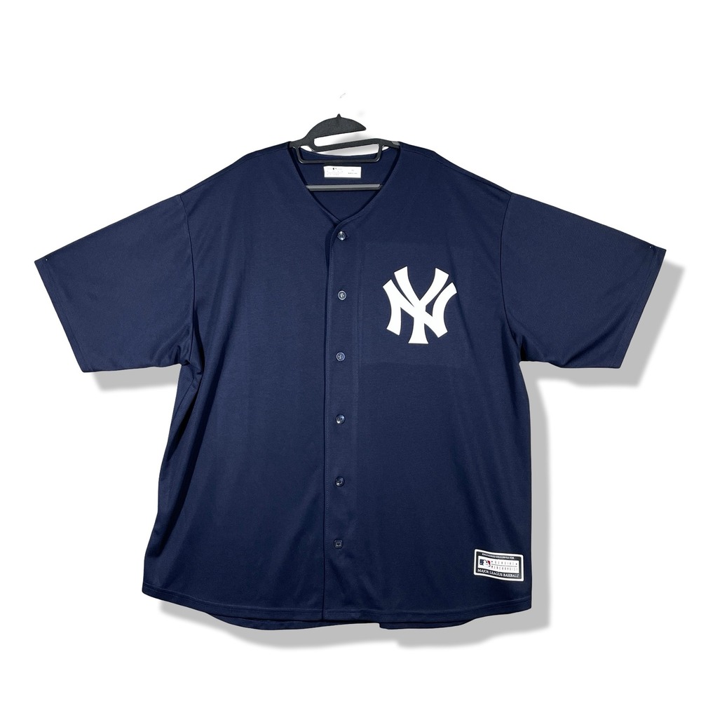 MLB New York Yankees Baseball Jersey Men 3XL Navy Blue Sporty Streetwear